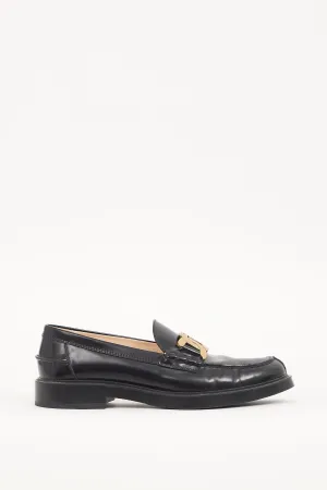 Black Patent Leather Embellished Loafer