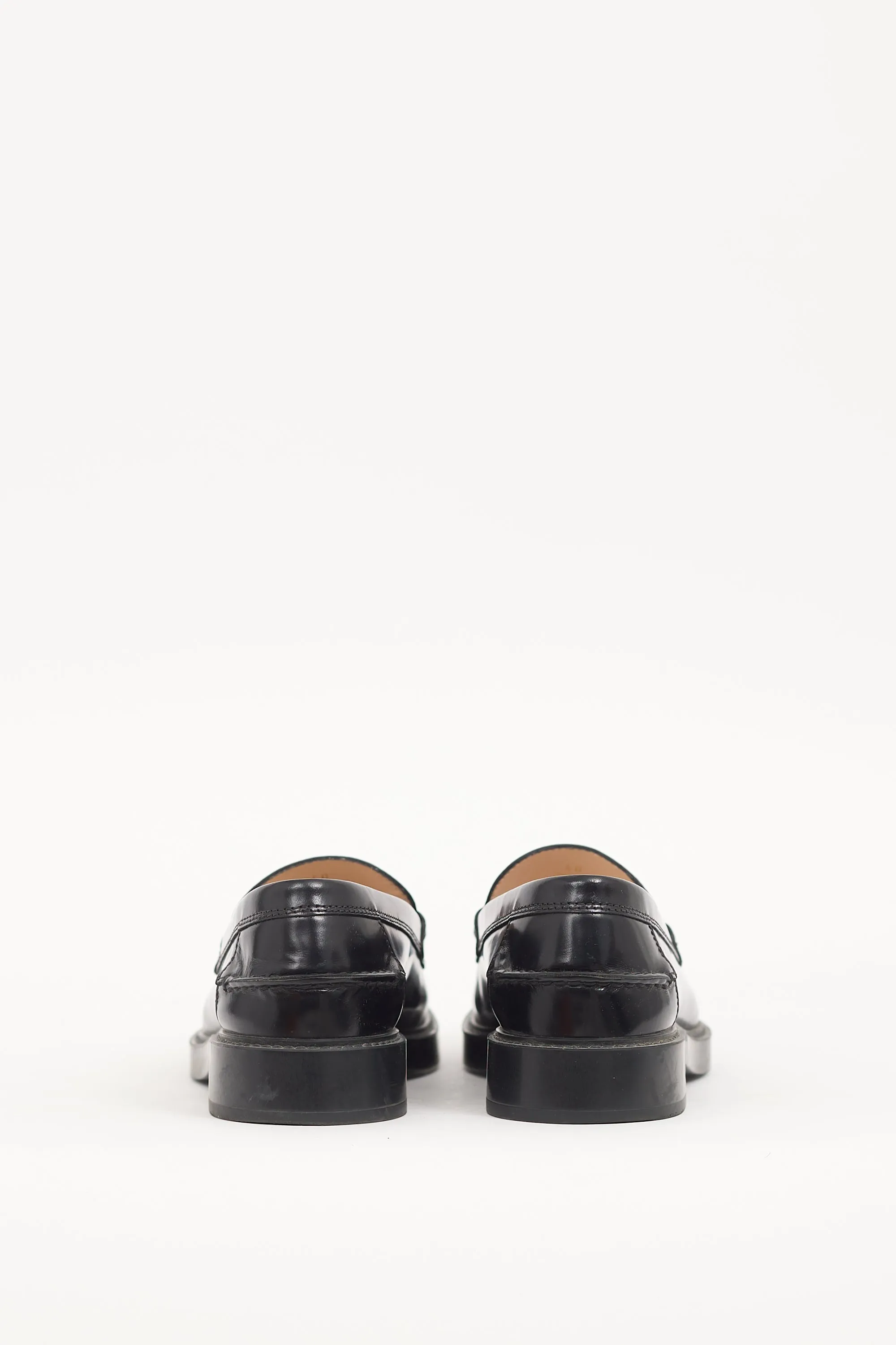 Black Patent Leather Embellished Loafer