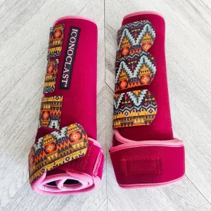Desert Sunset Custom Aztec Leather Strap Iconoclast Boots