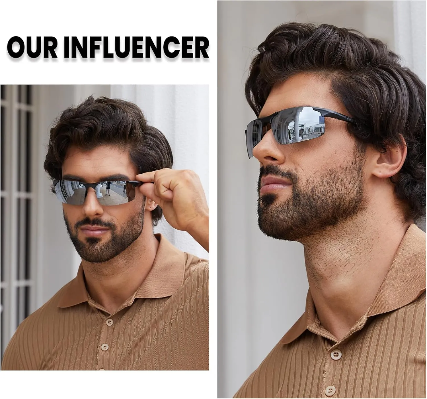 DUCO Mens Sunglasses Polarized Sports Fishing Running Driving Carbon Fiber Sunglasses for Men UV400 Protection DC8277
