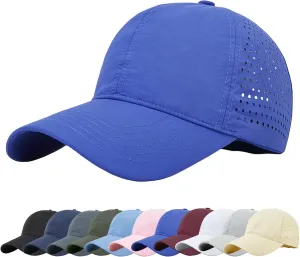 Enwokran Men Quick Dry Sport Baseball Cap, Athletic Fitted Cap Mesh Adjustable Plain Hat Running Trucker Hat for Women