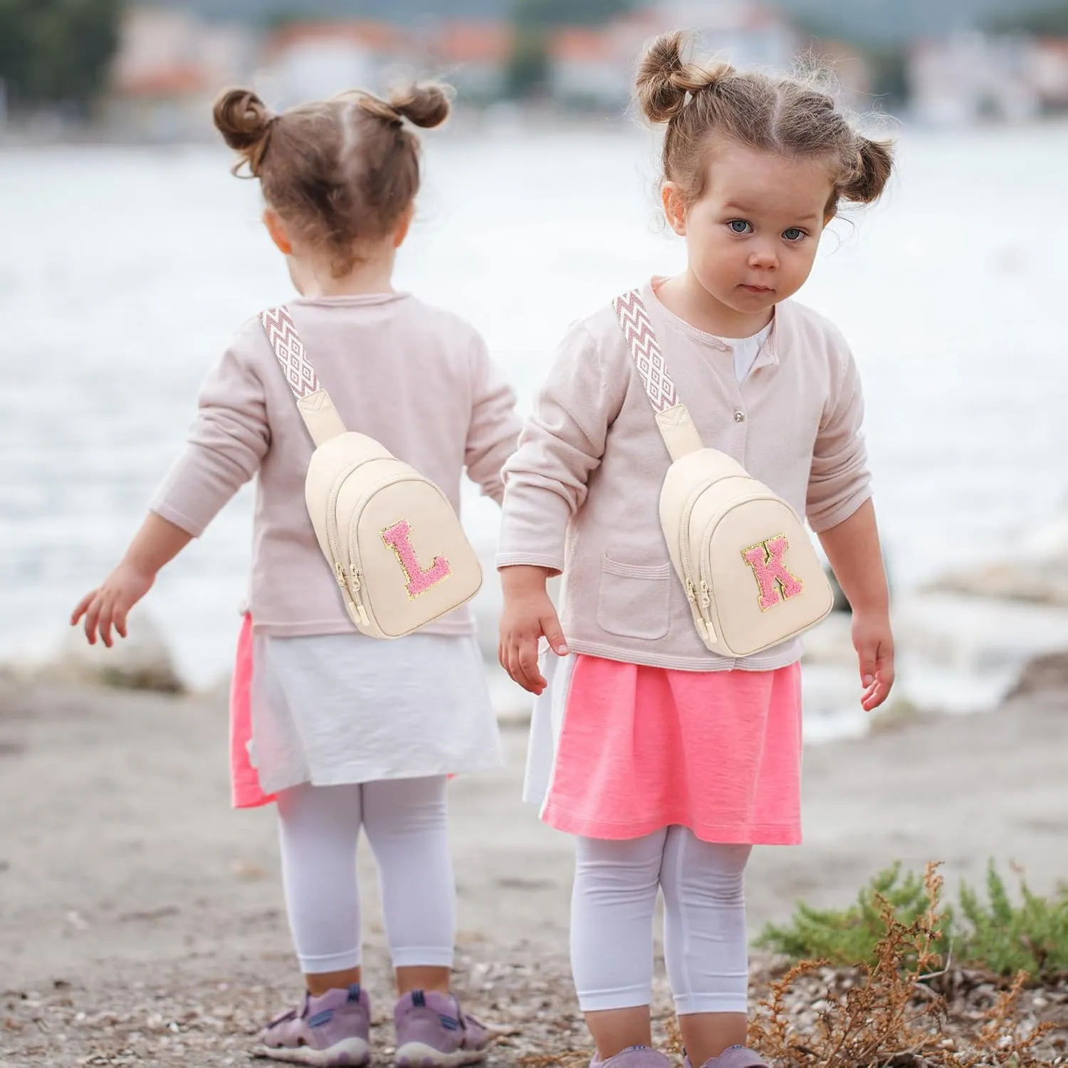 I IHAYNER Birthday Gifts for 5 6 7 8 9 10 11 12 13 Year Old Girls Small Cross Body Bag Initial Sling Bag Fanny Pack for Girls (Beige-S??