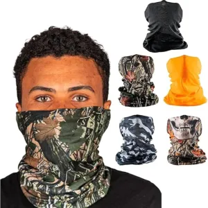 S A Company 5-Pack UV Face Shield | UV 30  Multipurpose Neck Gaiter Balaclava for Adults