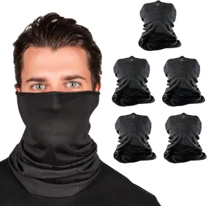 S A Company 5-Pack UV Face Shield | UV 30  Multipurpose Neck Gaiter Balaclava for Adults