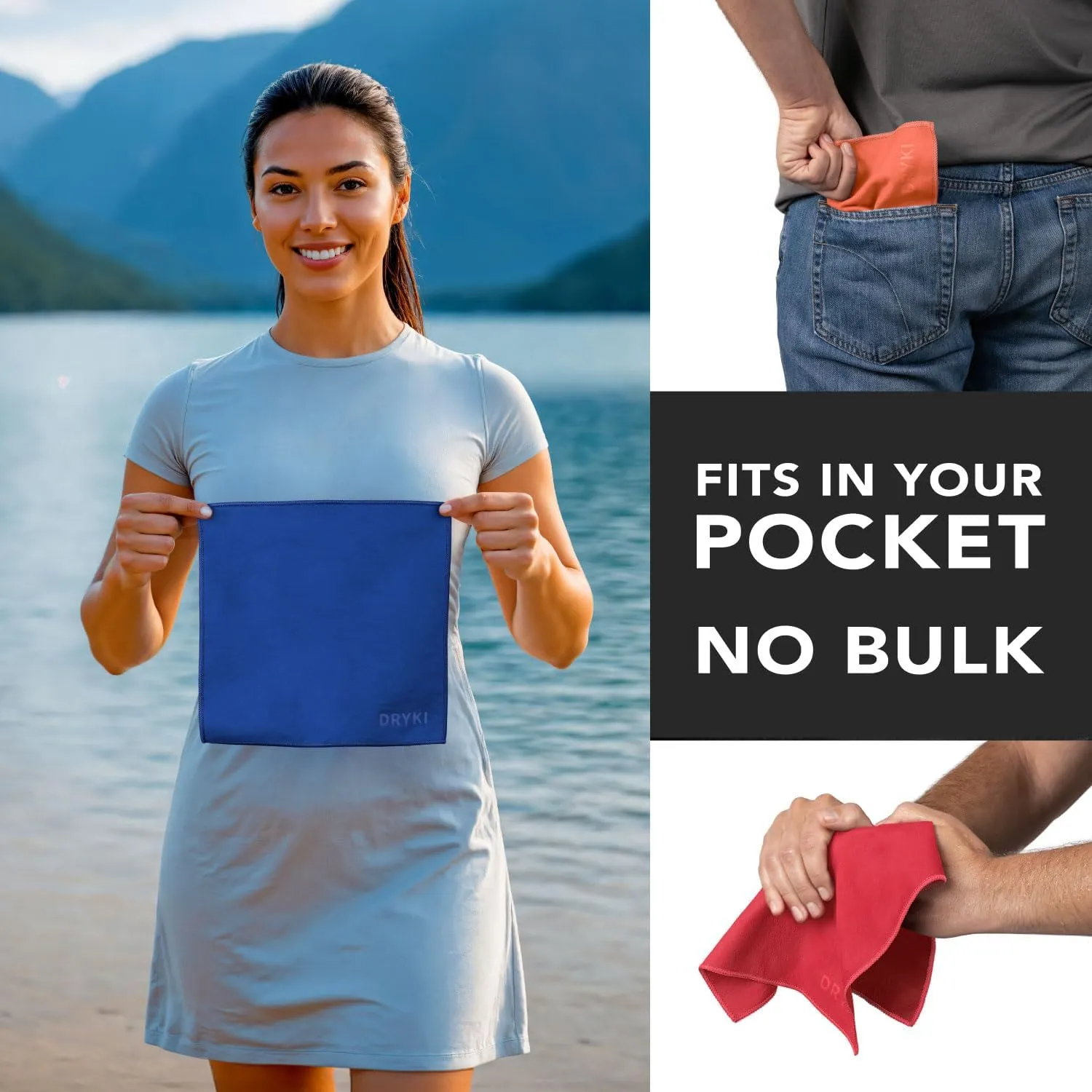 Sweat Absorbing Handkerchiefs - The Original Quick-Dry Microfiber Sweat Rags & Towels for Face, Hands, & Body - Perfect for Gym, Sports, and Work (Desert: 5 Pack)