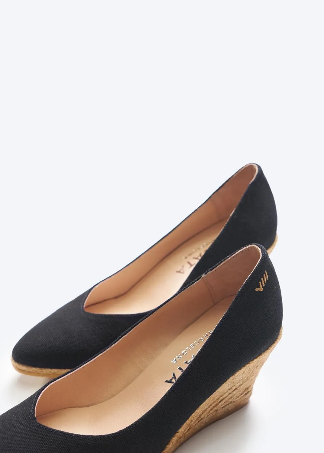 VISCATA Roses Espadrille Canvas Wedges Spain Handmade 2  Heel Woman Wedge Pumps with Organic Cotton Canvas and 100% Natural Jute Midsole for All Occasions: Casual, Work, Party
