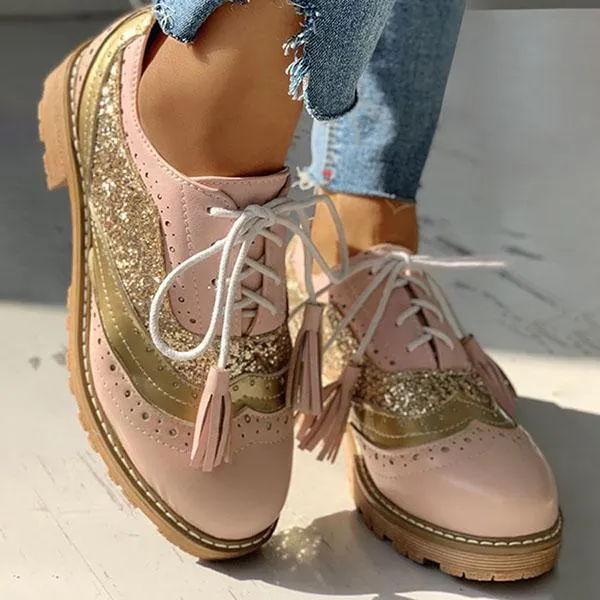 Women Vintage Oxford Brogues Shoes