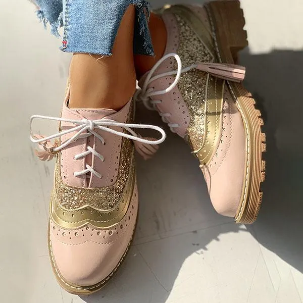 Women Vintage Oxford Brogues Shoes