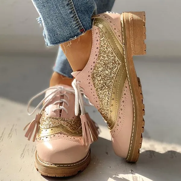 Women Vintage Oxford Brogues Shoes
