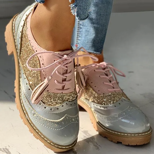 Women Vintage Oxford Brogues Shoes