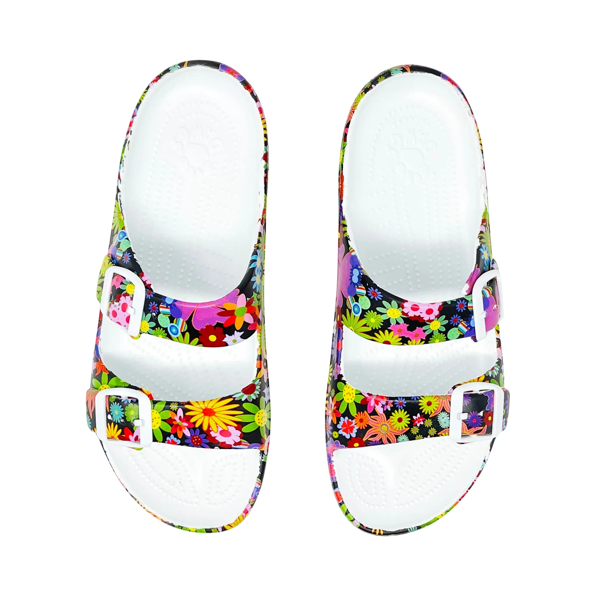 Women's PAW Print Adjustable 2-Strap Sandals - Flower Child