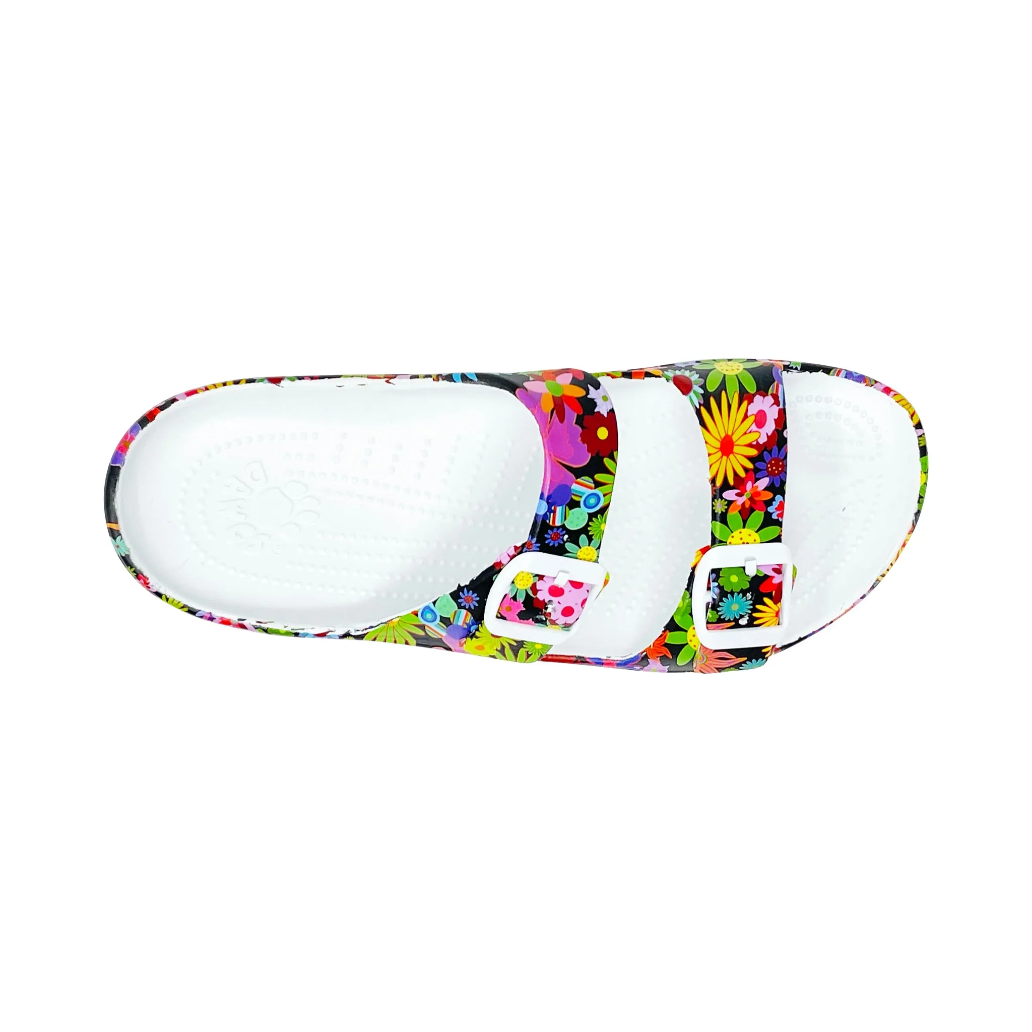 Women's PAW Print Adjustable 2-Strap Sandals - Flower Child
